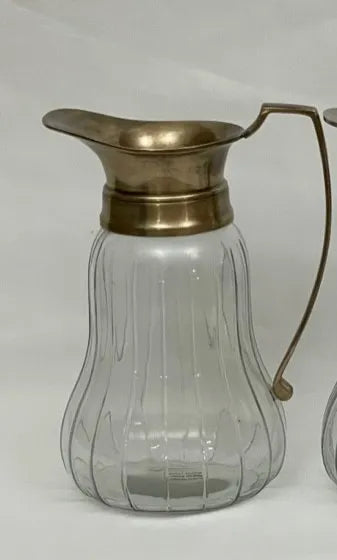 Jug French Glass XL Antique Brass