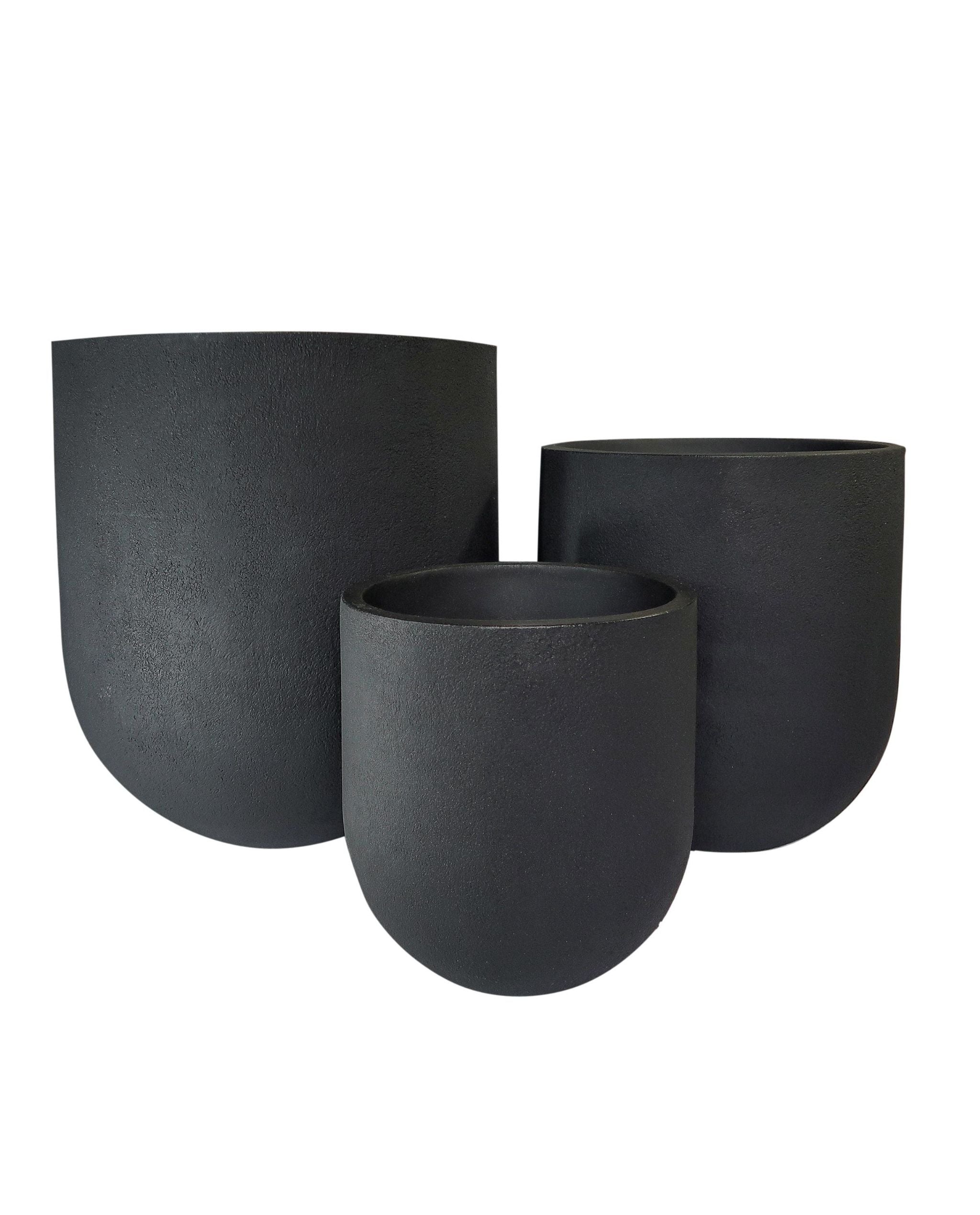 Rustic Cask Set of 3 Outdoor Planters