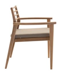 Mandalay Teak Dining Chair in Manilow Savanna