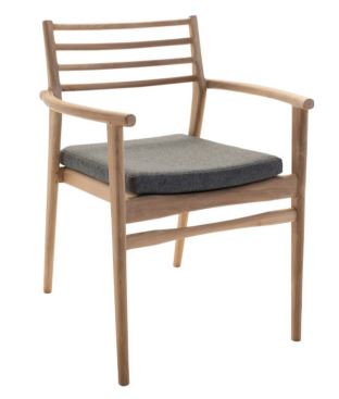 Mandalay Teak Dining Chair in Manilow Thunder