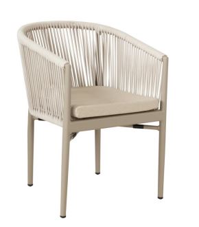 Marbella Outdoor Dining Chair in Corfu Dune