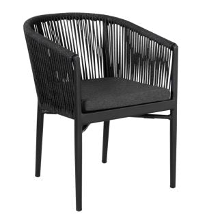 Marbella Outdoor Dining Chair in Corfu Volcanic