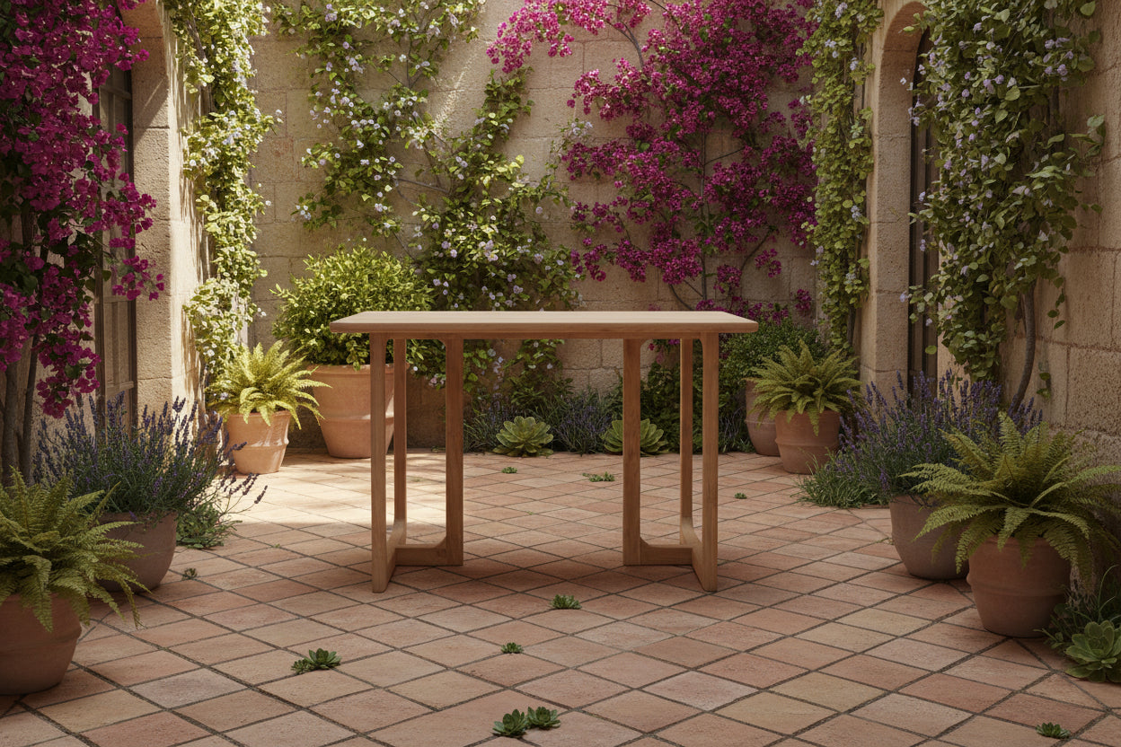 Osaka Teak Bar Table in Natura ( 6- Seater)