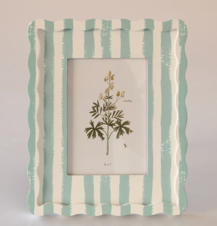 Blue and White Stripe Standing Photo Frame