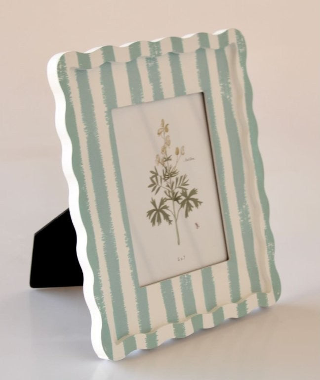 Blue and White Stripe Standing Photo Frame