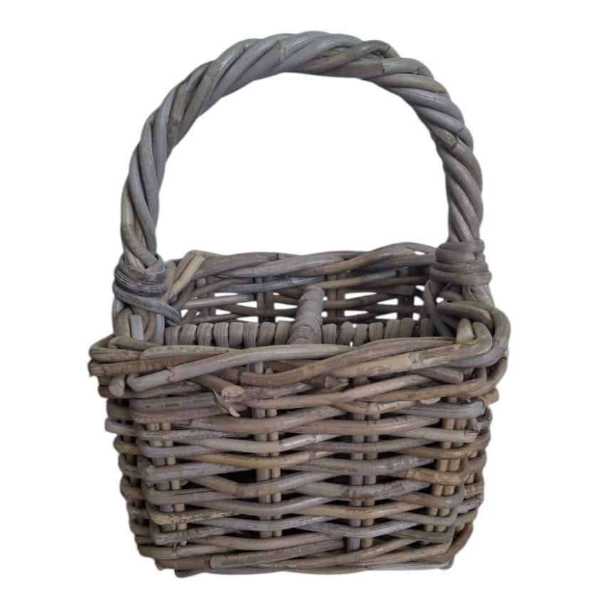 Rattan Condiment Holder Grey