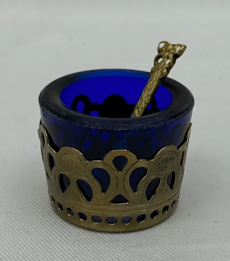 Antique Brass Royal Salt Pot