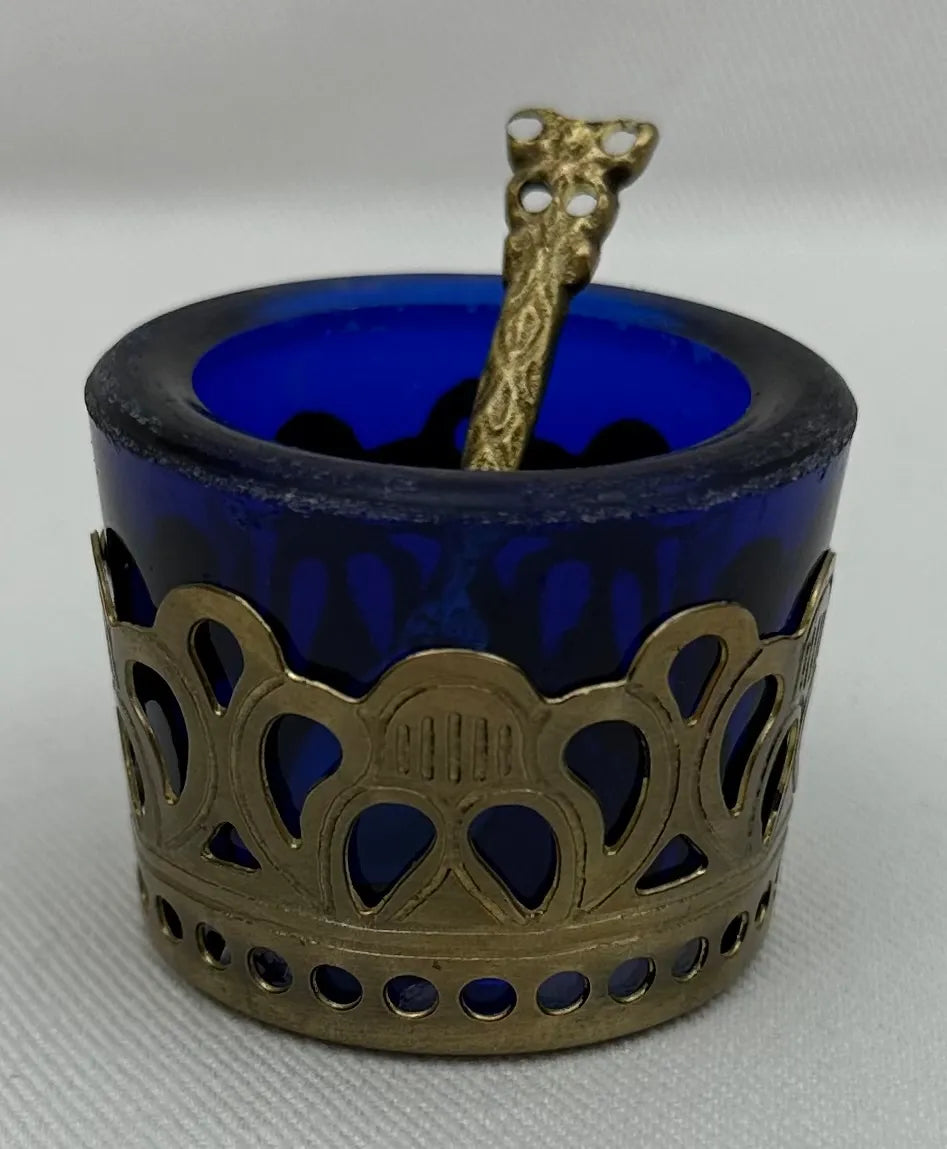 Antique Brass Royal Salt Pot