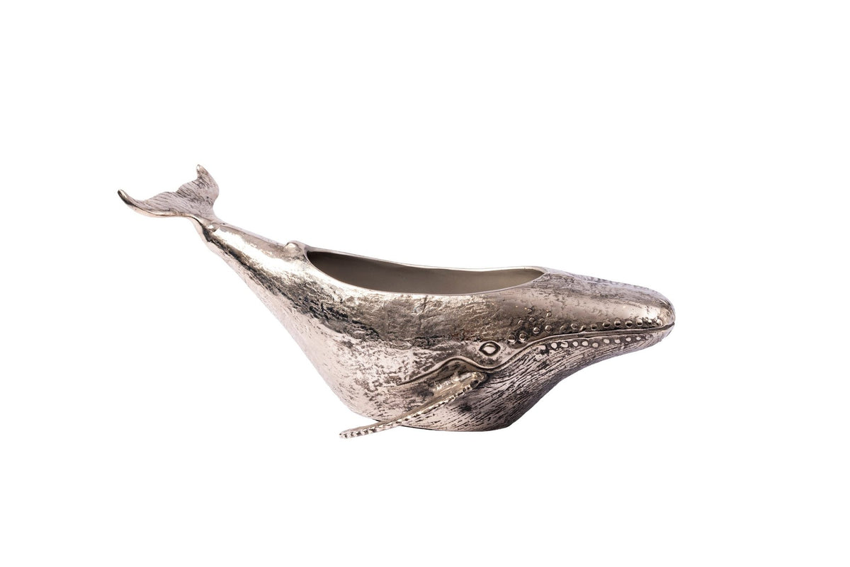WINE COOLER WALLY THE WHALE ANTIQUE SILVER