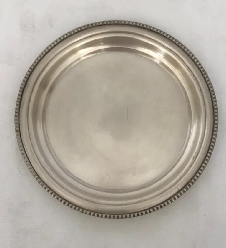 Snack Plate Round Beaded