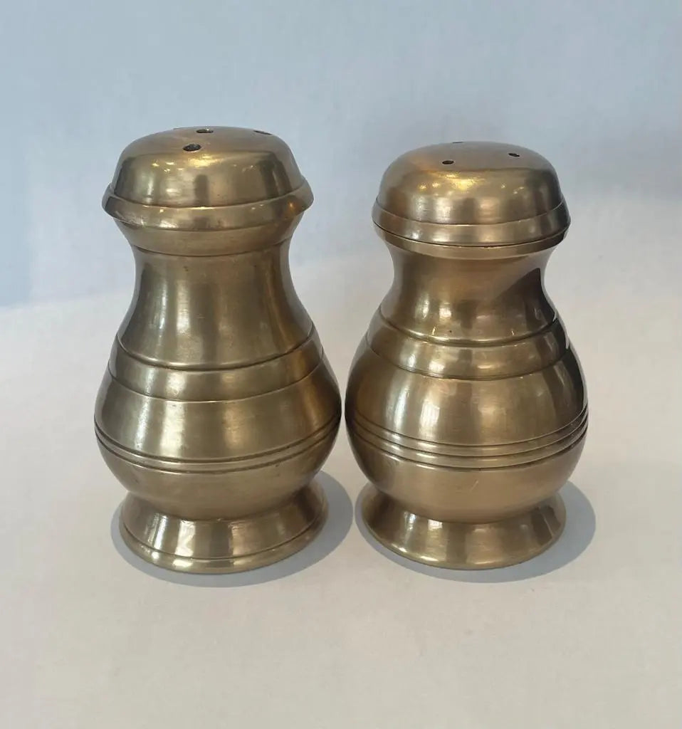 Antique Brass Classic Salt and Pepper Shakers