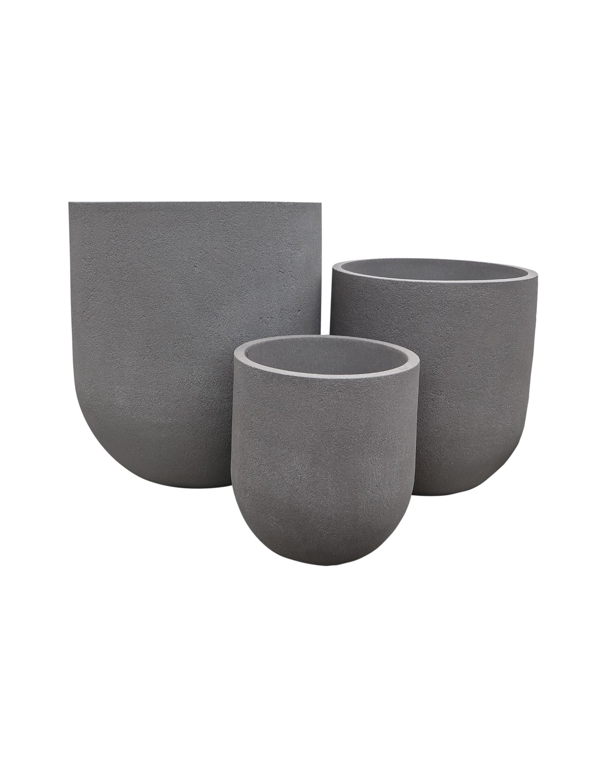 Rustic Cask Set of 3 Outdoor Planters