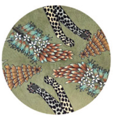 Velvet Cushion Cover - Cheetah Navy