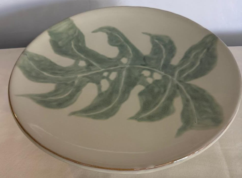 Extra Large Ceramic Serving Platter on Feet