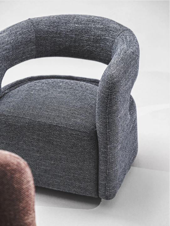 Dolce Vita Swivel Chair - Reflecting Blue Steel