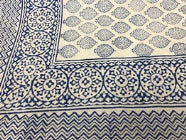 BLUE DOUBLE BORDER PRINTED SERVIETTE - NetDécor 