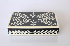 BLACK & BONE FLORAL OBLONG BOX - NetDécor 