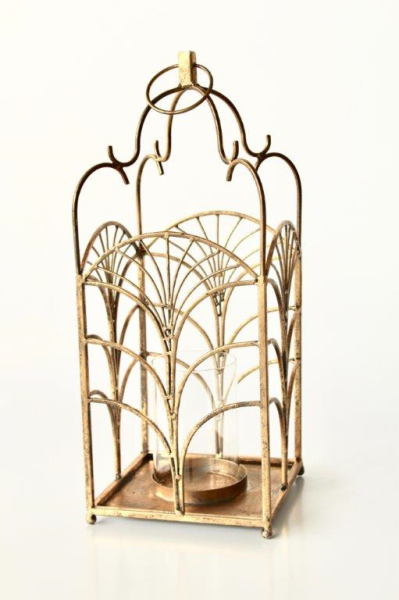 GOLD FAN SHAPED CANDLE HOLDER - NetDécor 