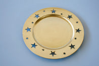 GOLD METALIC STAR PLATE - NetDécor 