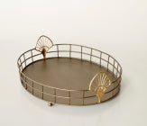 OVAL METAL TRAY FAN HANDLES - NetDécor 