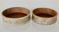 SET OF 2 ROUND INLAYED TRAYS - NetDécor 