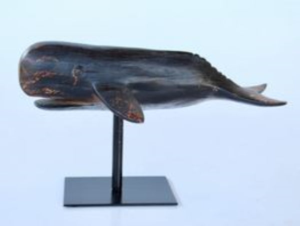 SMALL BLACK WHALE ON STAND - NetDécor 
