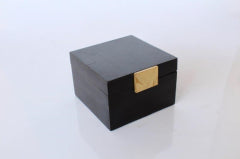 SQUARE BLACK BONE & GOLD BOX - NetDécor 