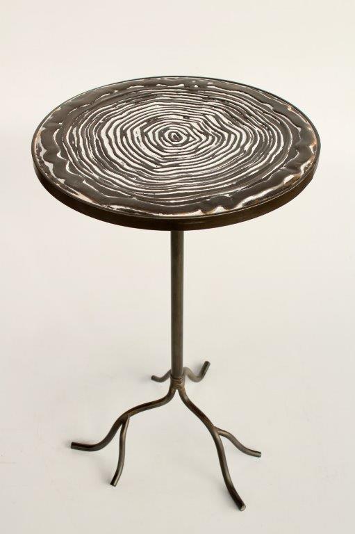 METAL SWIRL TOP TABLE - NetDécor 