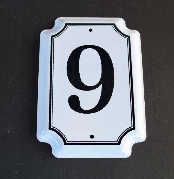 NO. 9 ENAMEL PLAQUE - NetDécor 