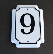 NO. 9 ENAMEL PLAQUE - NetDécor 