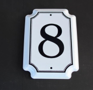 NO. 8 ENAMEL PLAQUE - NetDécor 