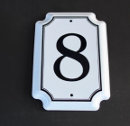 NO. 8 ENAMEL PLAQUE - NetDécor 
