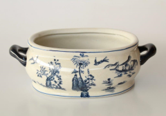 SMALL BLUE CHINESE FOOTBATH - NetDécor 