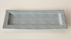 BLUE DOT OBLONG TRAY - NetDécor 