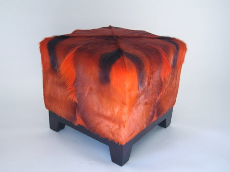 Orange Dyed Springbok Flint Cube - NetDécor 