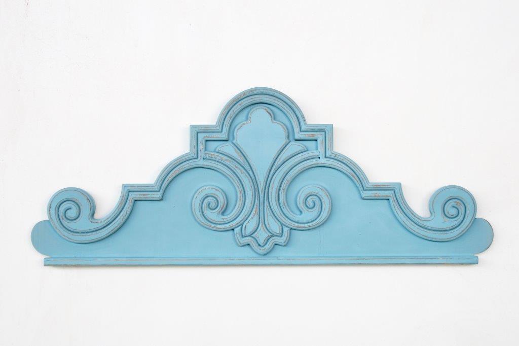 Blue Wooden Pediment - NetDécor 