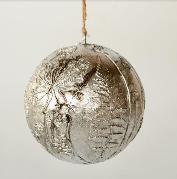 Extra Large Silver Hanging Ball - NetDécor 