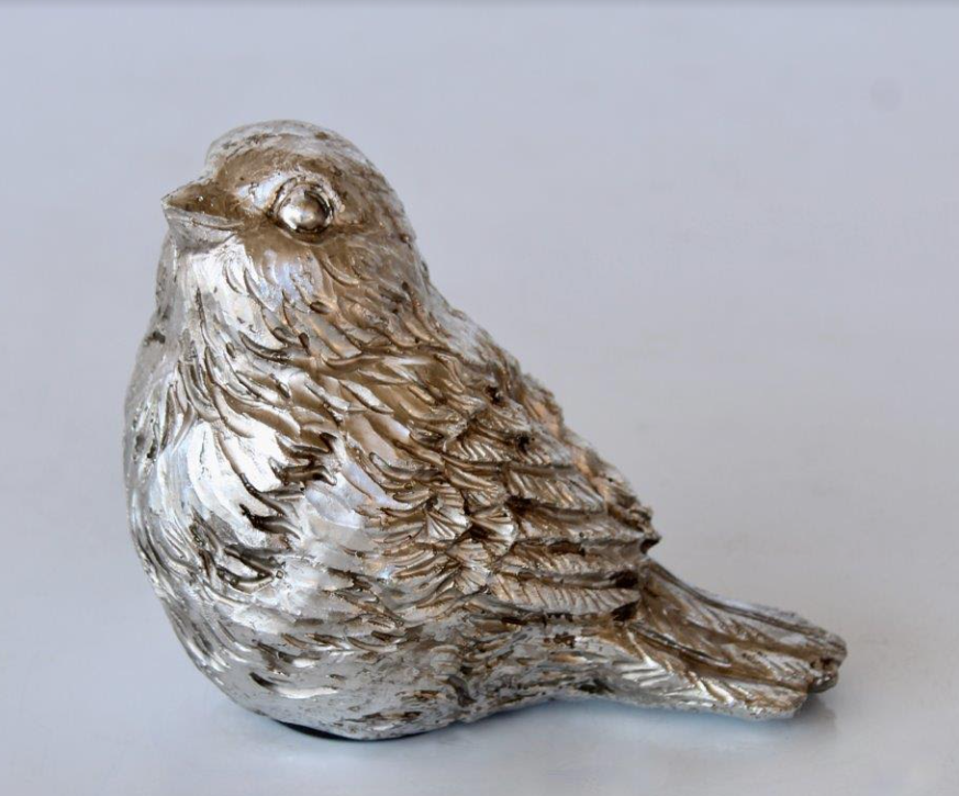 Medium Silver Bird - NetDécor 