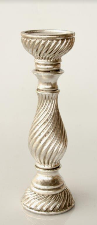 Large Silver Candle Holder - NetDécor 