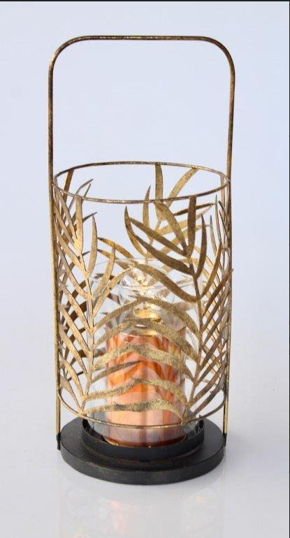 Gold Fern Detail Candle Holder - NetDécor 