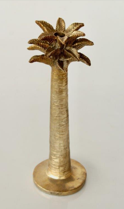 Gold Palm Tree Candle Holder - NetDécor 