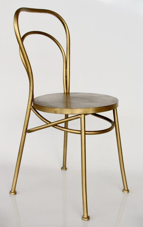 Metal Brass Bentwood Chair - NetDécor 