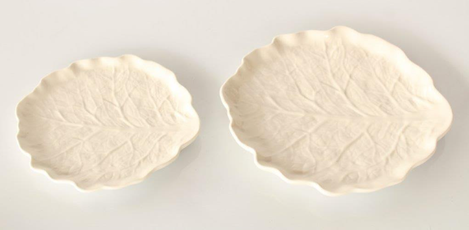 White Cabbage Shaped Leaf Plate - NetDécor 
