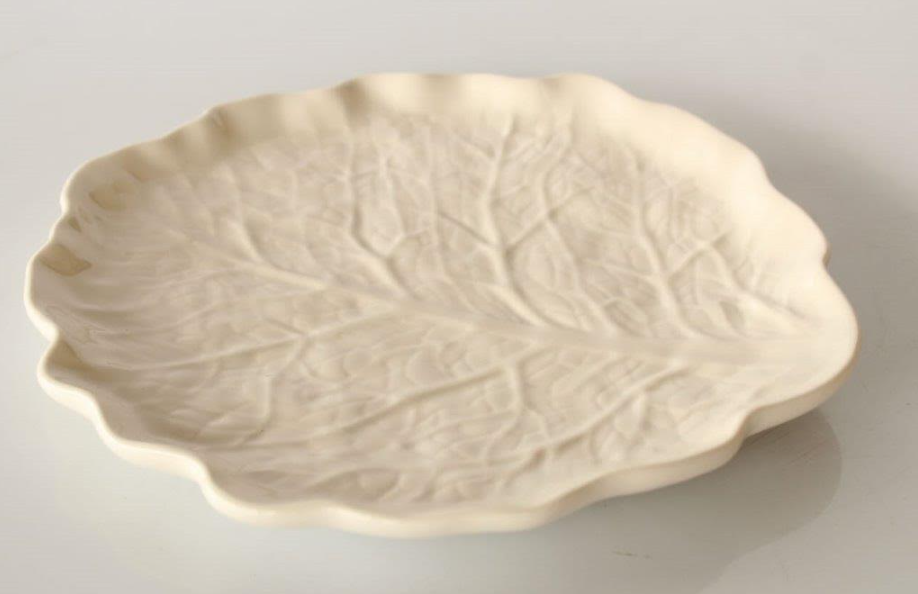 White Cabbage Shaped Leaf Plate - NetDécor 