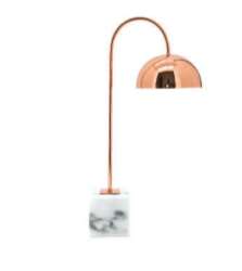 Chester Copper & Marble Desk Lamp - NetDécor 