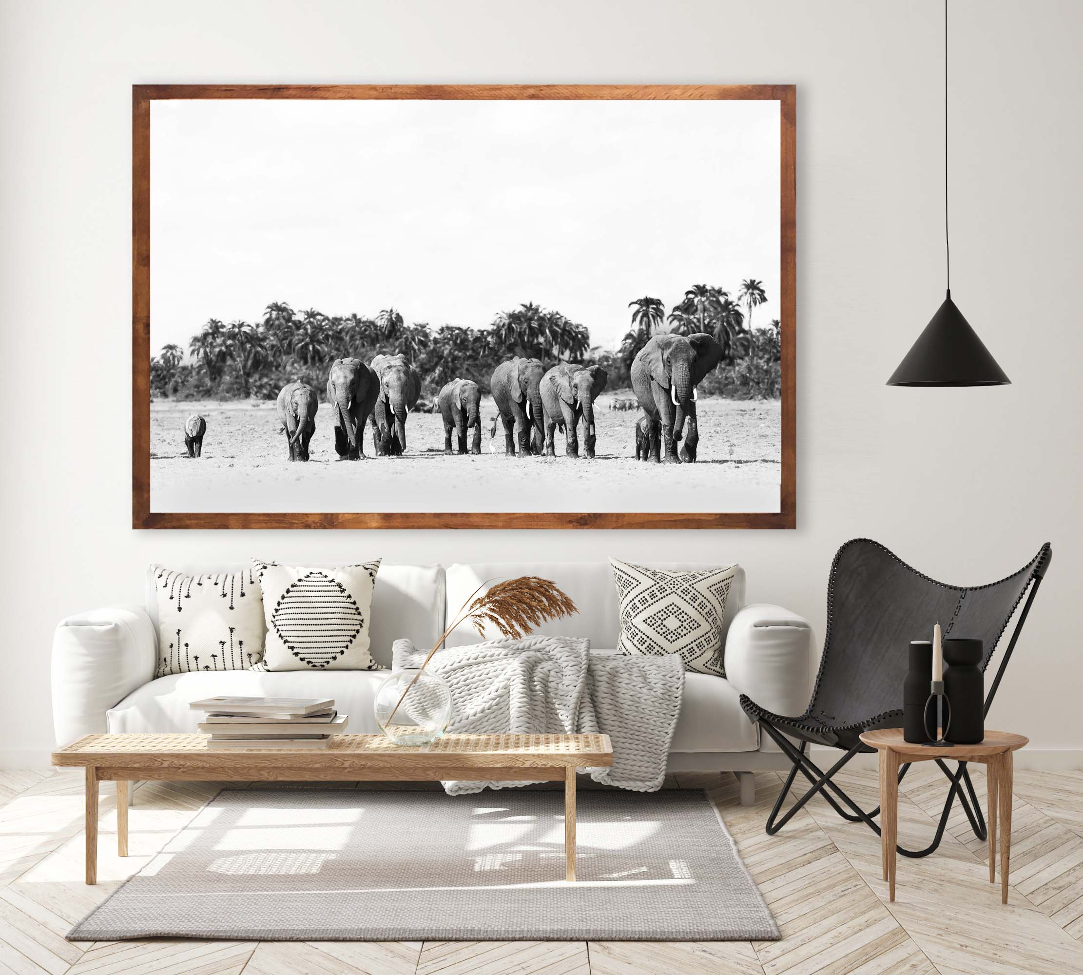 Limited Edition Elephant Crossing Landscape - NetDécor 