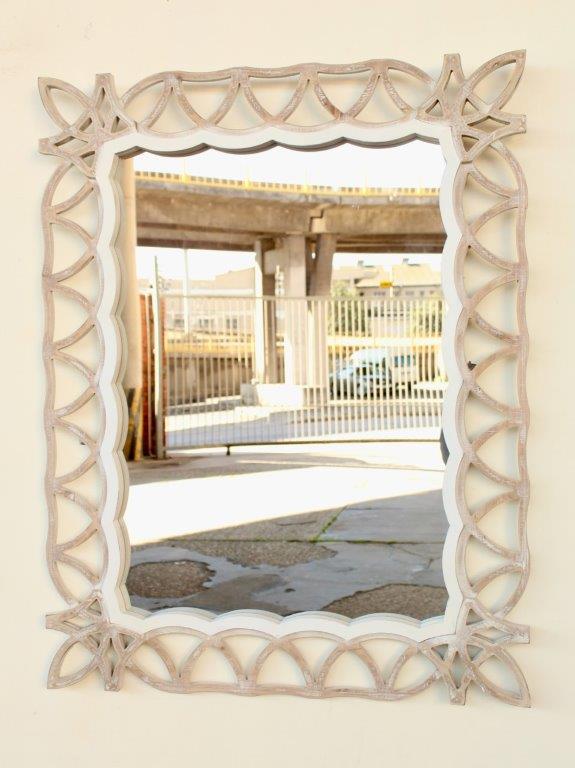 Rectangular Natural & White Mirror - NetDécor 