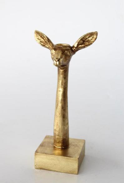 Gold Antelope Candle Holder - NetDécor 