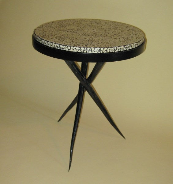 Ostrich Egg Top and Gemsbok Horn Table - NetDécor 