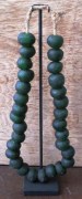 Large Bottle Green Glass Beads on Stand - NetDécor 